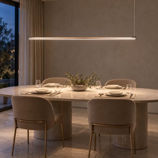 Lampadario a barra lineare per sala da pranzo contemporaneo caffe led 36w cct 2700k 4000k
