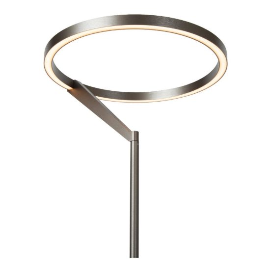 Piantana ad anello per soggiorno moderna grigio ferro led 33w cct 2700k 3300k 4000k touch dimmer