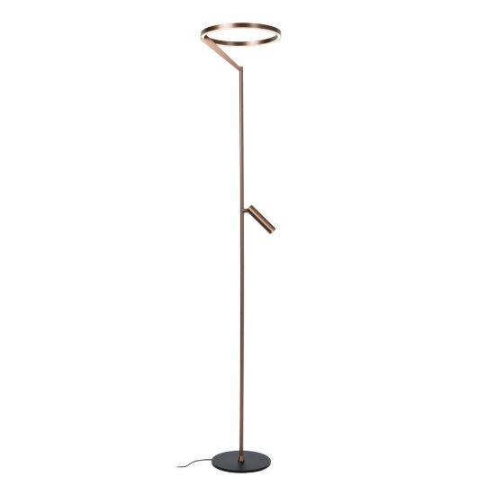 Lampada da terra ad anello per soggiorno moderna caffe led 33w cct 2700k 3300k 4000k touch dimmer