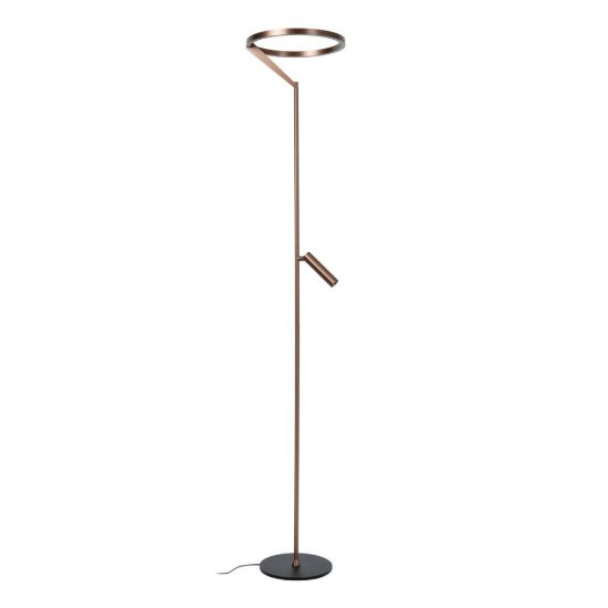 Lampada da terra ad anello per soggiorno moderna caffe led 33w cct 2700k 3300k 4000k touch dimmer