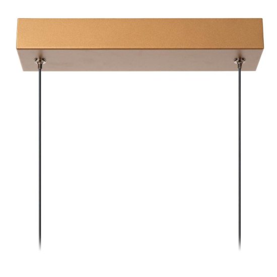 Lampadario a barra lineare per sala da pranzo bronzo led 33w cct 2700k 4000k touch dimmer