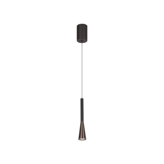 Lampada a sospensione conica per sala da pranzo caffe nero led 7w cct 2700k 3300k 4000k
