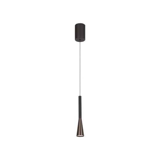 Lampada a sospensione conica per sala da pranzo caffe nero led 7w cct 2700k 3300k 4000k