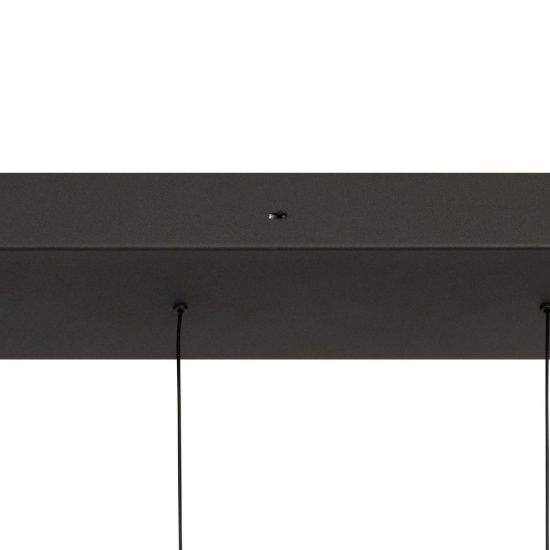 Lampadario con 7 pendenti lineare per sala da pranzo caffe nero led 43,4w cct 2700k 3300k 4000k