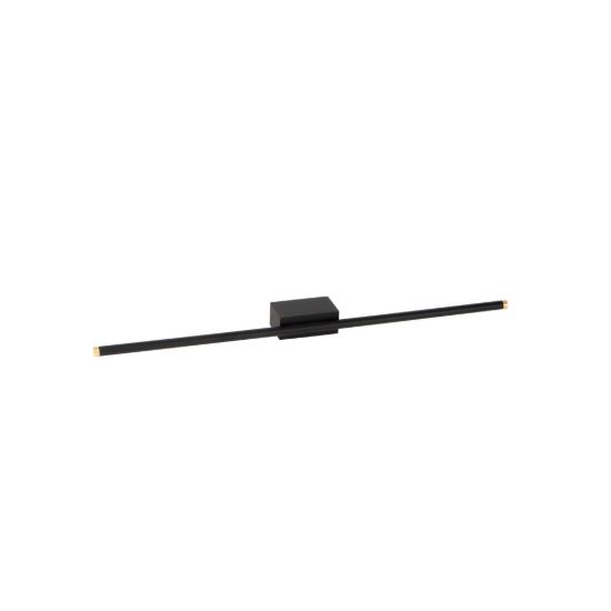 Applique lineare per soggiorno contemporanea nero oro led 13w cct 2700k 3300k 4000k