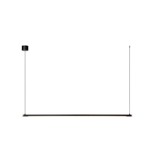 Lampadario a barra lineare per sala da pranzo contemporaneo nero oro led 22w cct 2700k 3300k 4000k
