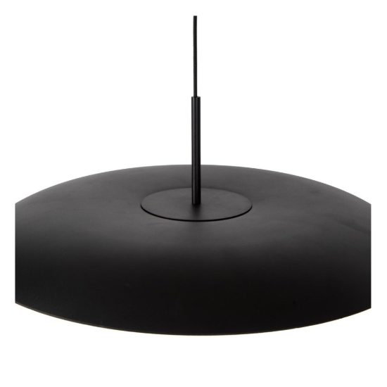 Lampadario a sospensione a disco per sala da pranzo contemporaneo nero oro led 16w 2700k