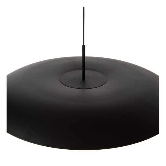 Lampadario a sospensione a disco per sala da pranzo contemporaneo nero oro led 22w 2700k