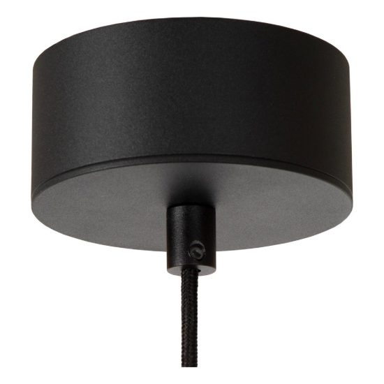 Lampadario a sospensione a disco per sala da pranzo contemporaneo nero oro led 22w 2700k