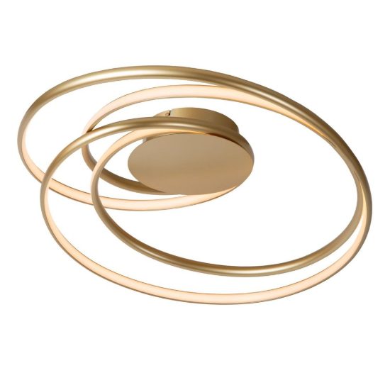 Plafoniera a spirale per soggiorno contemporanea oro led 54w 2700k
