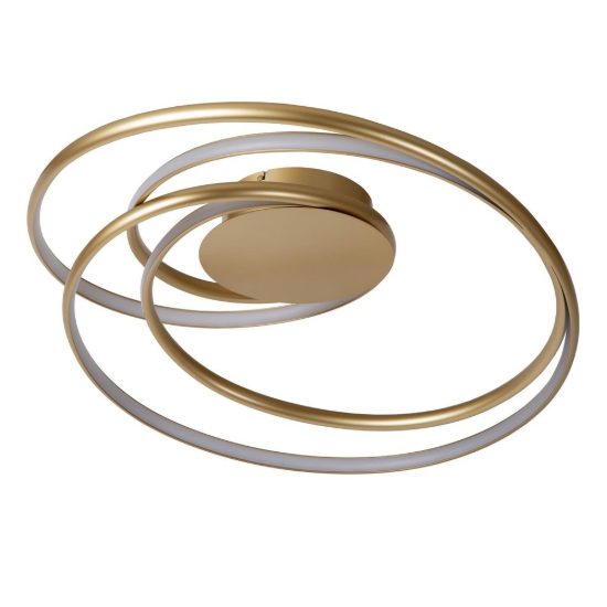 Plafoniera a spirale per soggiorno contemporanea oro led 54w 2700k