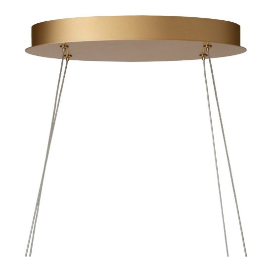 Lampadario a sospensione a onda per sala da pranzo contemporaneo oro led 54w 2700k