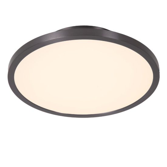 Plafoniera rotonda moderna canna di fucile opalino led 15w cct 2700k 4000k smart