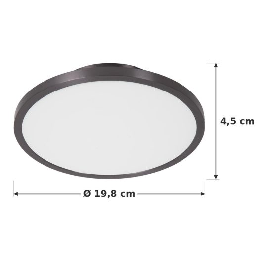 Plafoniera rotonda moderna canna di fucile opalino led 15w cct 2700k 4000k smart