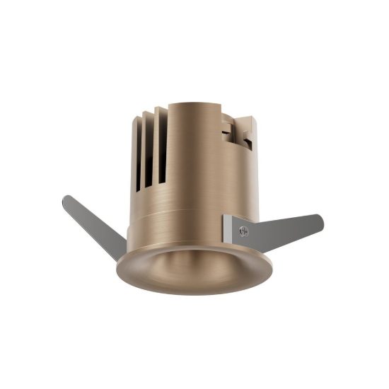 Faretto da incasso per cartongesso rotondo champagne led 8w cct 2700k 3300k 4000k