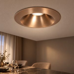 Faretto da incasso per cartongesso rotondo champagne led 12w cct 2700k 3300k 4000k