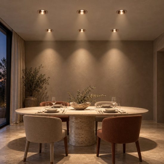 Faretto da incasso per cartongesso rotondo champagne led 12w cct 2700k 3300k 4000k