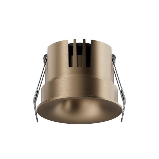 Faretto da incasso per cartongesso rotondo champagne led 12w cct 2700k 3300k 4000k