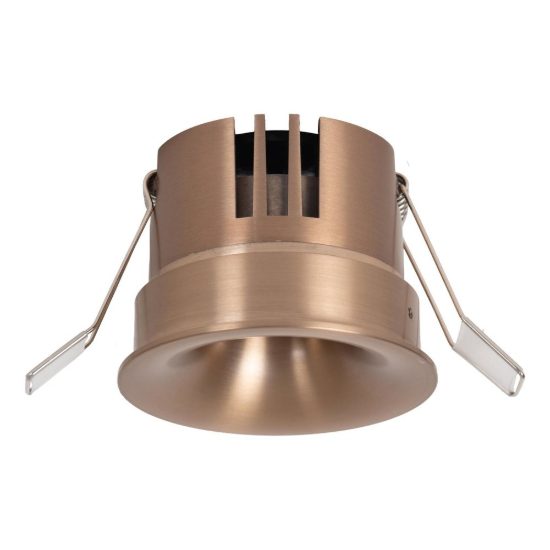 Faretto da incasso per cartongesso rotondo champagne led 12w cct 2700k 3300k 4000k