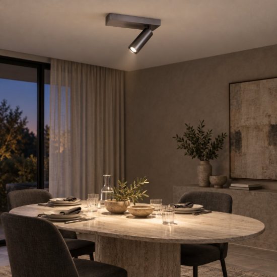 Faretto da soffitto per sala da pranzo orientabile canna di fucile led 8w cct 2700k 4000k smart