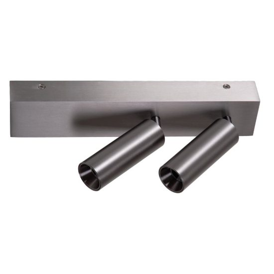 Plafoniera con 2 faretti orientabili moderna canna di fucile led 16w cct 2700k 4000k smart