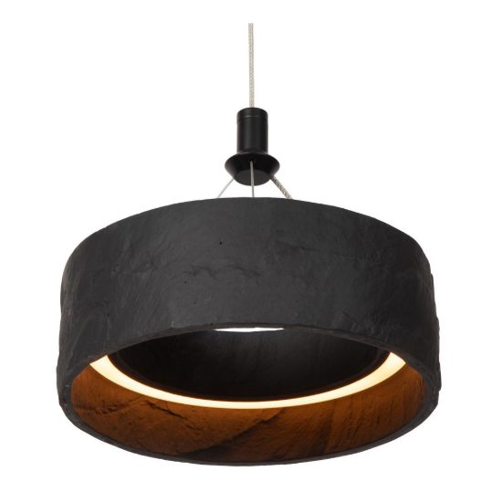 Lampadario ad anello per soggiorno moderno nero led 36w cct 2200k 2700k 3300k