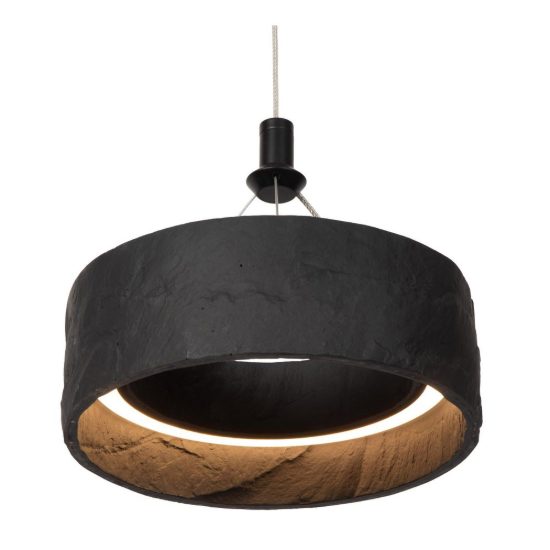 Lampadario ad anello per soggiorno moderno nero led 36w cct 2200k 2700k 3300k