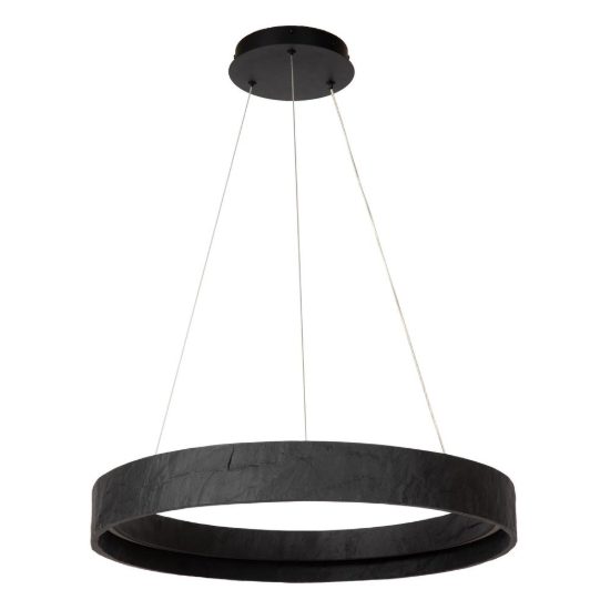Lampadario con 4 pendenti lineare per soggiorno moderno nero led 40w cct 2200k 2700k 3300k
