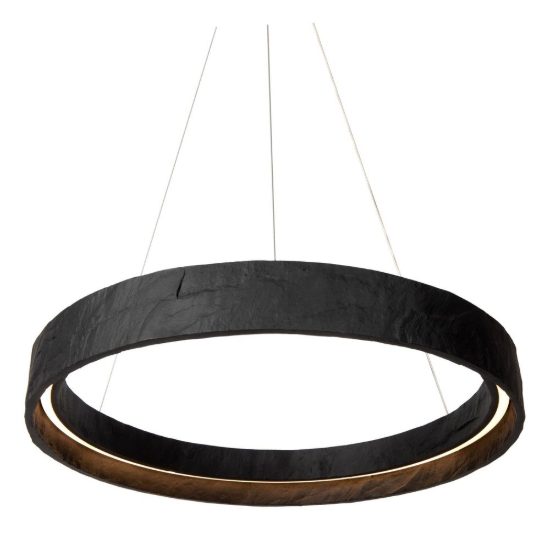 Lampadario con 4 pendenti lineare per soggiorno moderno nero led 40w cct 2200k 2700k 3300k
