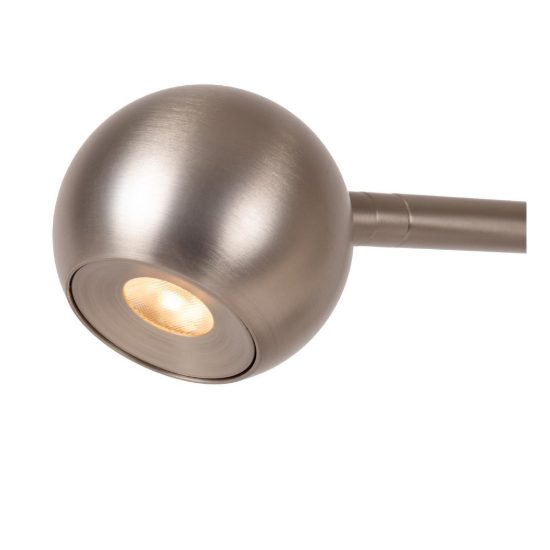 Lampada da scrivania a sfera per studio moderna grigio ferro led 5w 2700k dimmerabile