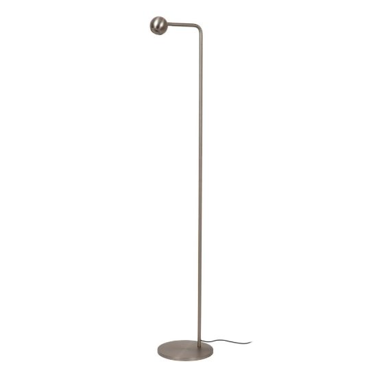 Piantana a sfera per soggiorno moderna grigio ferro led 6,3w 2700k dimmerabile