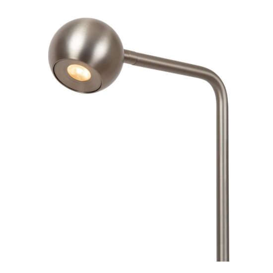 Piantana a sfera per soggiorno moderna grigio ferro led 6,3w 2700k dimmerabile