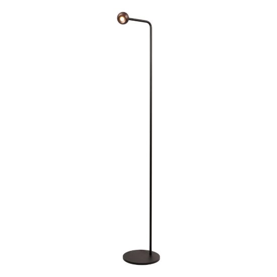 Lampada da terra a sfera per soggiorno moderna caffe nero led 6,3w 2700k dimmerabile