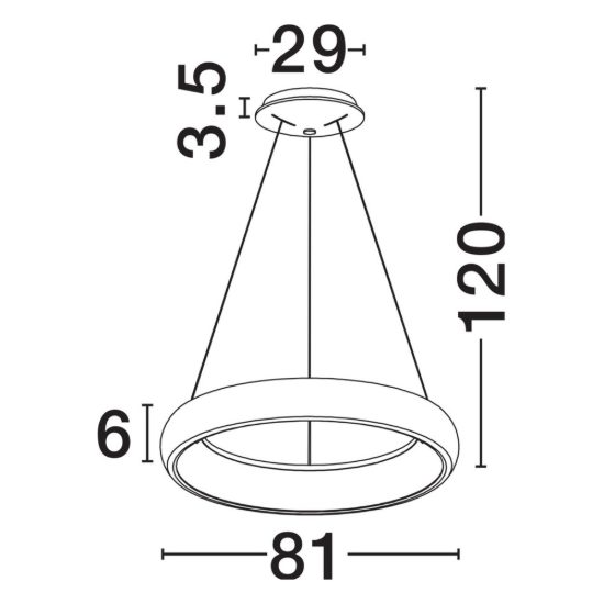 Lampadario a sospensione ad anello led 80w 3000k dimmerabile per sala da pranzo bianco sabbiato