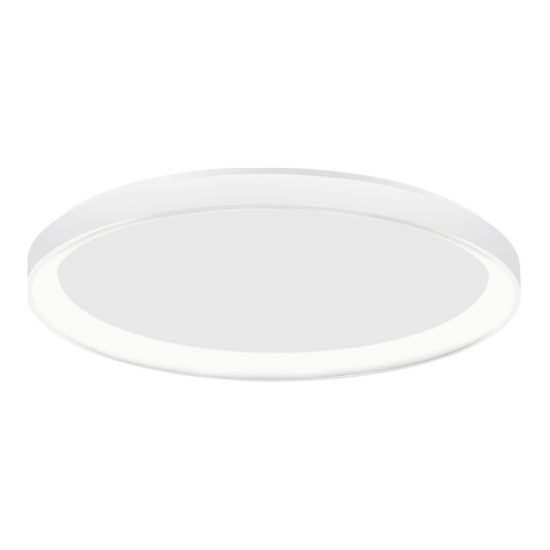 Plafoniera tonda ultrapiatta led 40w 2700k dimmerabile moderna bianca sabbiata