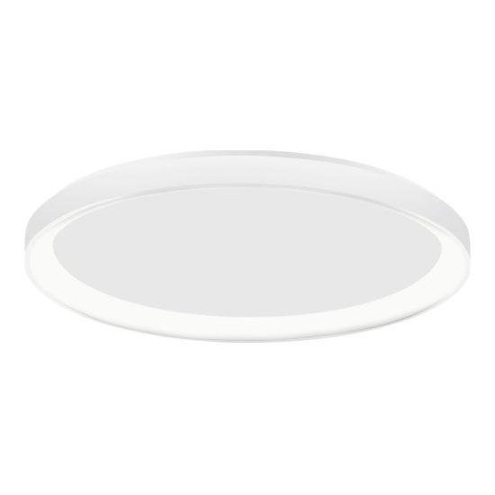 Plafoniera tonda ultrapiatta led 50w 2700k dimmerabile moderna bianca sabbiata