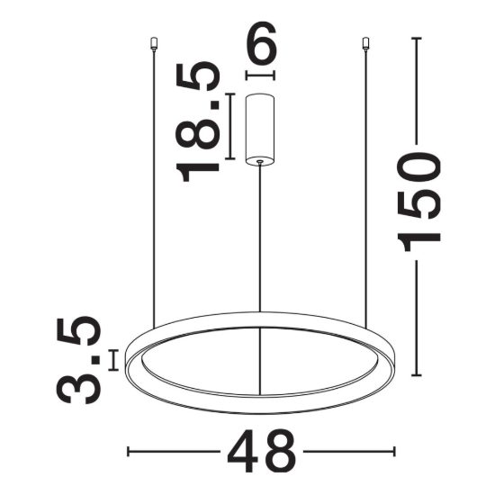 Lampadario a sospensione ad anello led 38w 2700k dimmerabile per soggiorno moderno bianco sabbiato