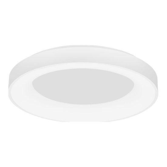 Plafoniera ad anello led 50w 4000k dimmerabile per camera da letto moderna bianca sabbiata