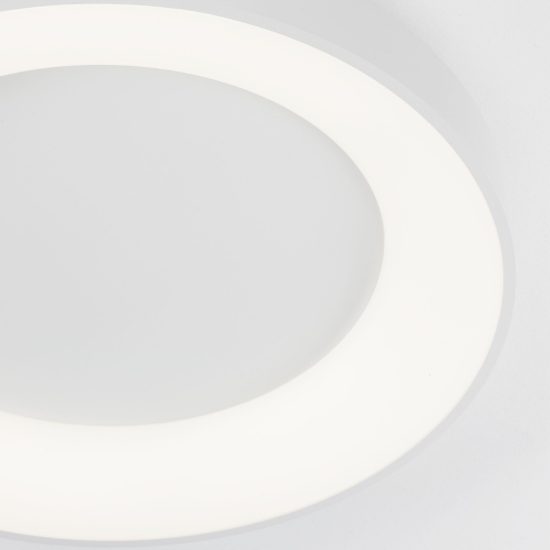 Plafoniera ad anello led 50w 4000k dimmerabile per camera da letto moderna bianca sabbiata