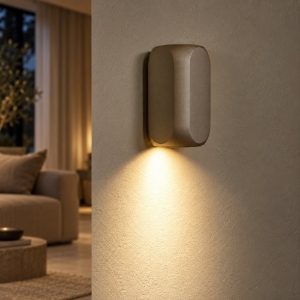 Applique cilindrica per soggiorno contemporanea caffe nero