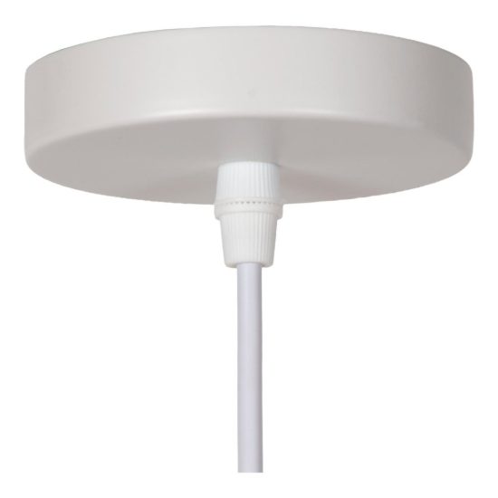 Lampadario a sospensione grande conico per soggiorno moderno naturale bianco