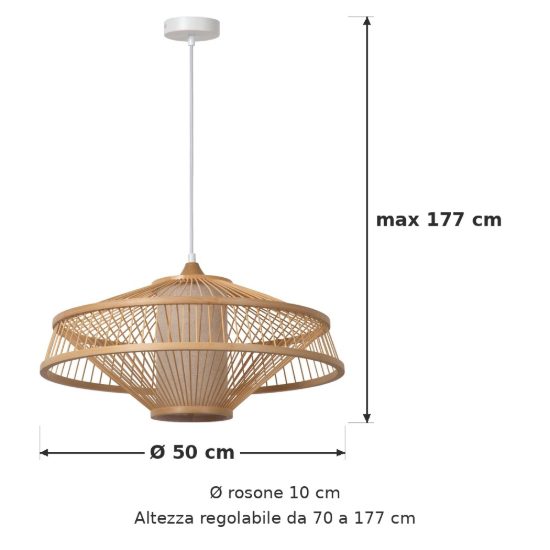 Lampadario a sospensione grande conico per soggiorno moderno naturale bianco