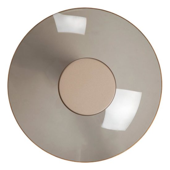 Applique rotonda per soggiorno contemporanea ambra champagne led 10w cct 2700k 3300k 4000k