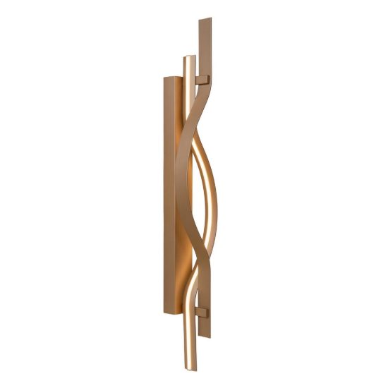 Applique a onda per soggiorno contemporanea champagne led 20w 2700k