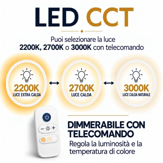 Ventilatore da soffitto con luce tortora led 36w cct 2200k 2700k 3000k con telecomando fino a 20 mq