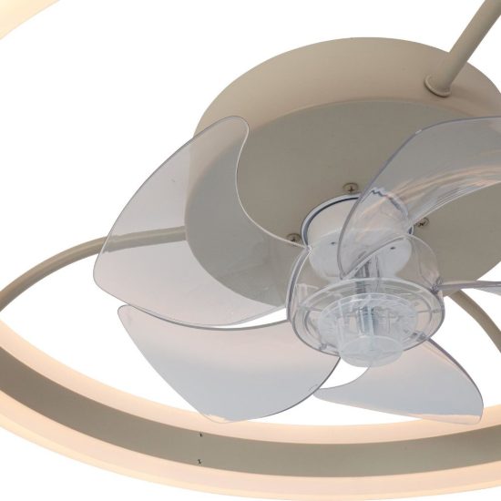 Ventilatore da soffitto con luce tortora led 36w cct 2200k 2700k 3000k con telecomando fino a 20 mq