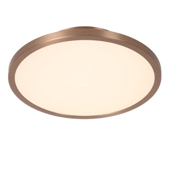 Plafoniera rotonda moderna champagne opalino led 15w cct 2700k 4000k smart