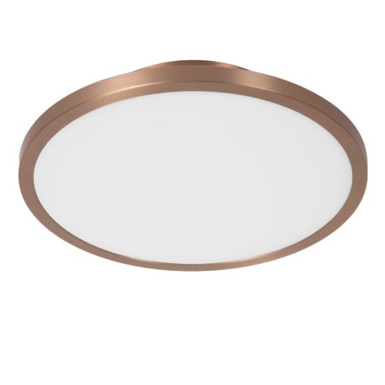 Plafoniera rotonda moderna champagne opalino led 15w cct 2700k 4000k smart
