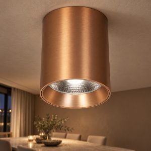 Faretto da soffitto per sala da pranzo moderno champagne led 15w cct 2700k 3300k 4000k