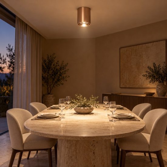 Faretto da soffitto per sala da pranzo moderno champagne led 15w cct 2700k 3300k 4000k